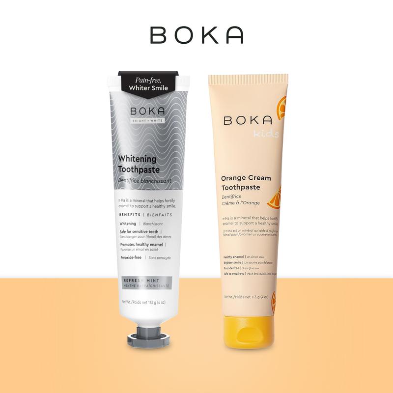 Fluoride Free n-Ha Boka Toothpaste Bundle - Two Flavors of Your Choice Daily Oral Care Mint Cream