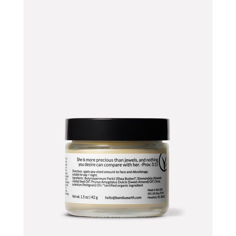 Petitgrain Moisturizer - Moisturizing and Vegan Skincare with Organic Jojoba Oil & Shea Buter for Healthy Glowing Skin