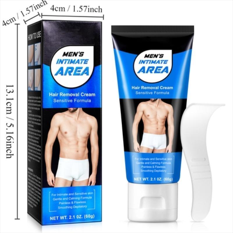 Men's Intimate Area Hair Removal Cream, 1 Box 2 Boxes Gentle Formula Hair Removal Cream, Suitable for Arms, Legs, Underarms