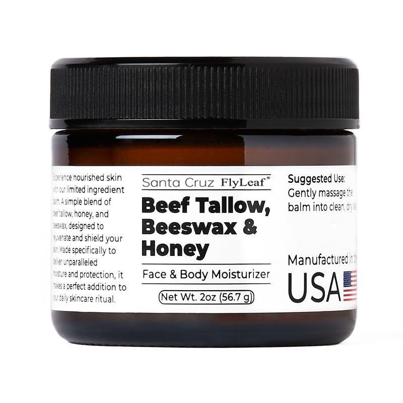 Beef Tallow Beeswax and Honey Face Moisturizer for Acne Organic Skincare Clear Skin Repair