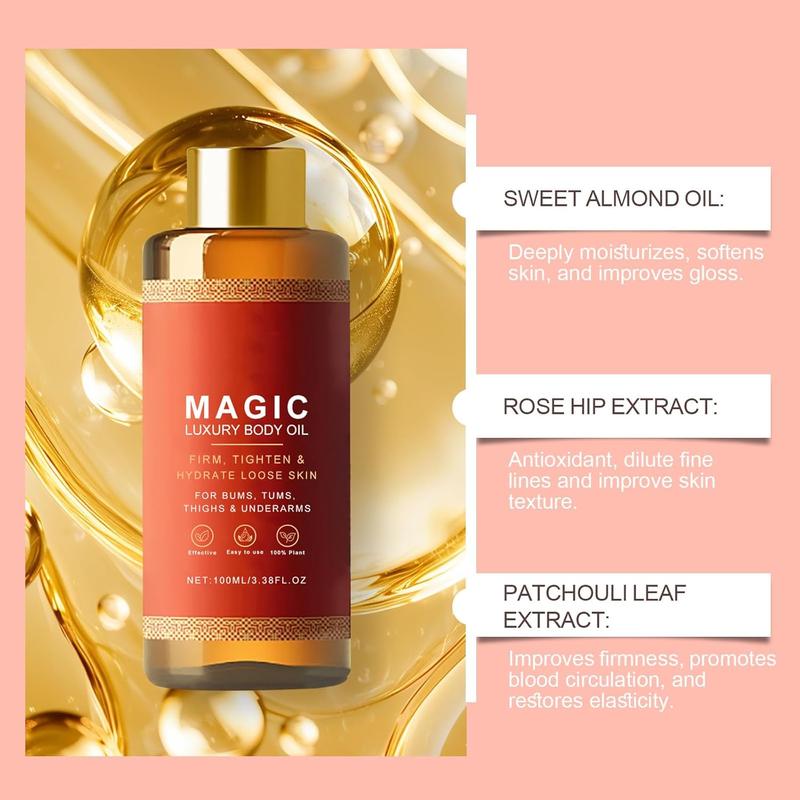 ZRW 2Pcs Magic Body Oil,Firming Oil,Besque Magic Luxury Body Oil,for Full Body Use(100ml 3.38Fl Oz)