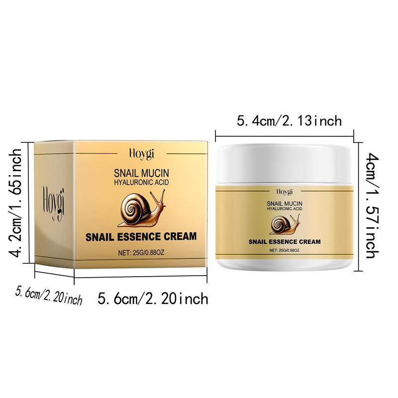 Snail Essence Cream, 2 Counts set Moisturizing Face Cream, Hydrating & Nourishing Facial Massage Cream, Face Cream for Women & Men