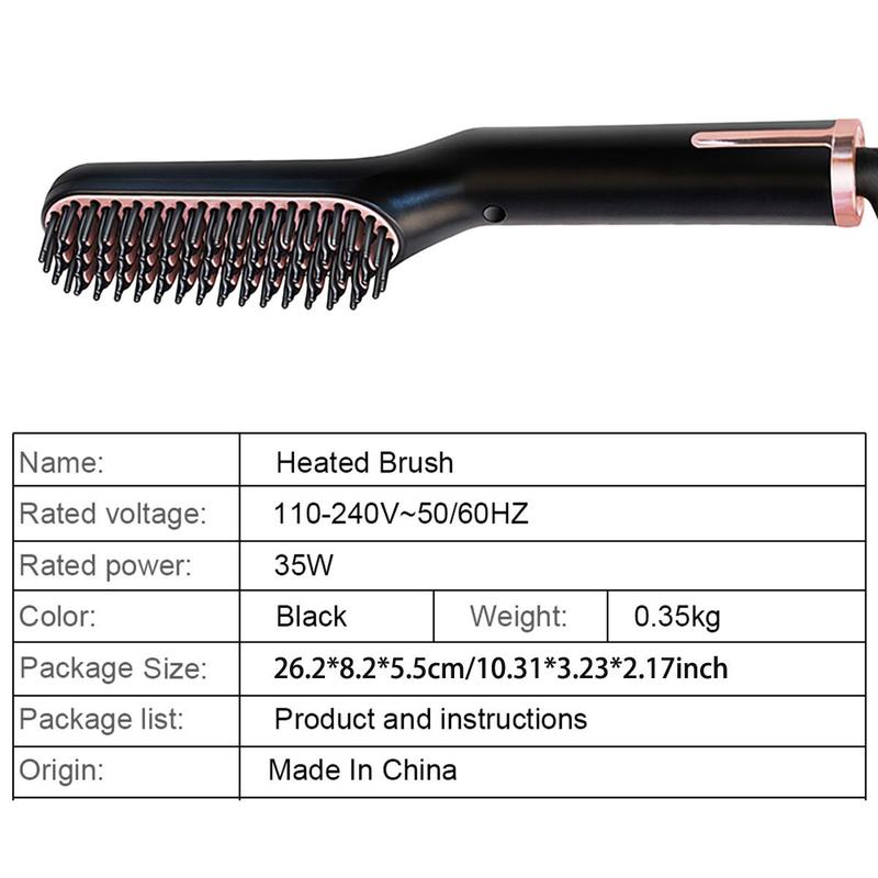 Electric Straight Hair Brush, Comfort Portable Rechargeable Beard Straighteners, Straightener Brush, Hair Styling Tools, Men's Personal Care Appliances for Daily Use, Beachwaver Curler, Christmas Gifts for Men