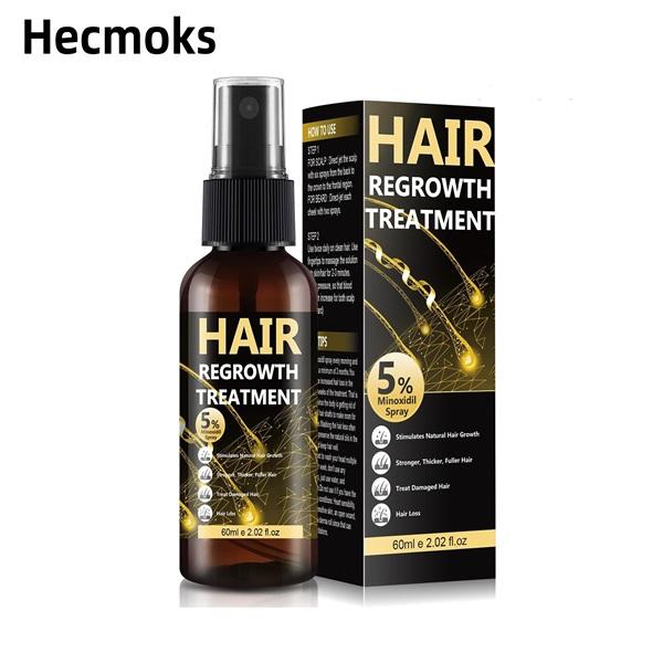 Hecmoks 5% Minoxidil Hair Growth for Men and Women: Extra Strength Minoxidil Hair Loss Treatment Serum with Rosemary for Faster Stronger Thicker Hair Growth 60ML