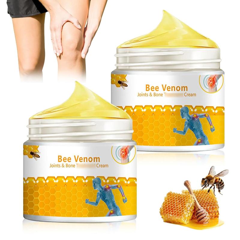 Bee Venom Cream,Bee Venom Advanced Joint and Bone Cream,New Bee Venom Gel Cream,Propolis Professional Joint Cream,Soothing Provides for Neck,Waist,Back Hand Feet and Leg, Men&Women-30ML( 2 Bottle)