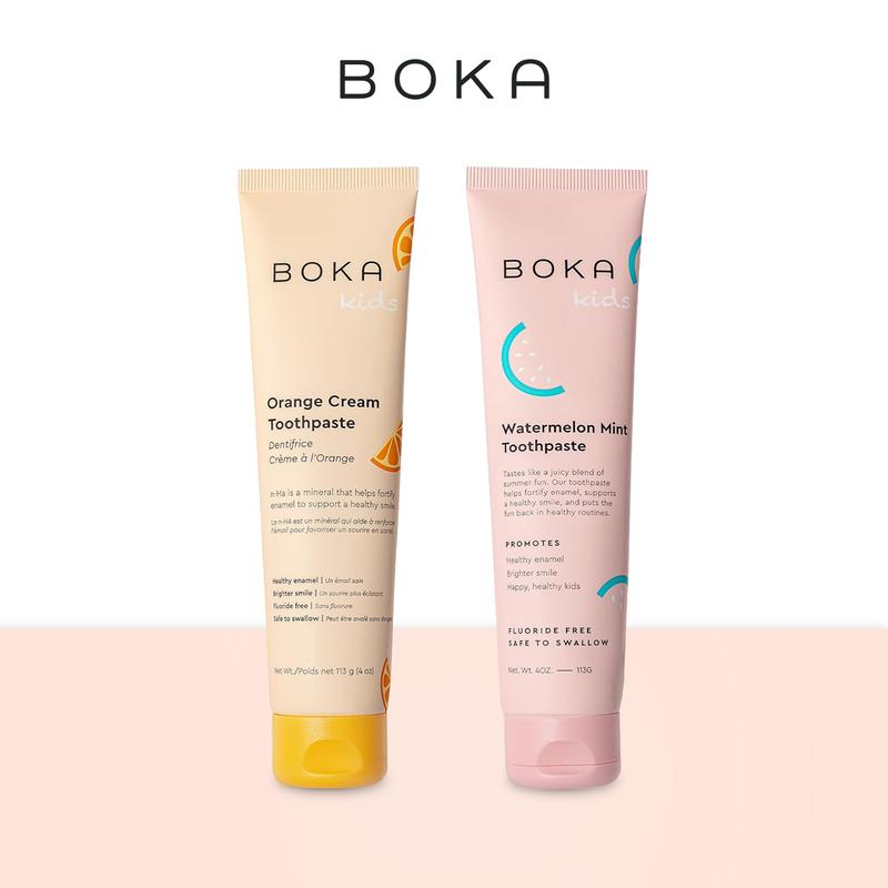 Fluoride Free n-Ha Boka Toothpaste Bundle - Two Flavors of Your Choice Daily Oral Care Mint Cream