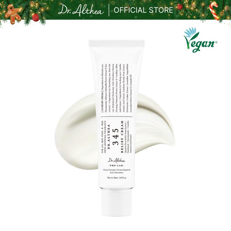 [Dr.Althea Official] 345 Relief Cream - Daily Face Moisturizer, Blemish Relief Care, Soothing Recovery, Vegan Korean Skincare