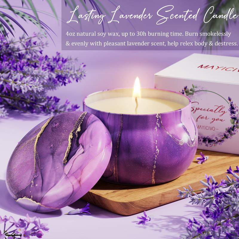 Mayicivo Self Care Lavender Spa Gift Basket for Women - Birthday, Get Well, and Mother’s Day Gifts w  Flannel Blanket for Mom, Friends, Sister