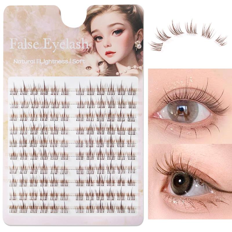 Natural Look Eyelashes Extensions, 1 Box Individual False Eyelashes, Self Grafting Eyelash Extensions, Soft False Eyelashes for Women Eye Makeup Enhancement