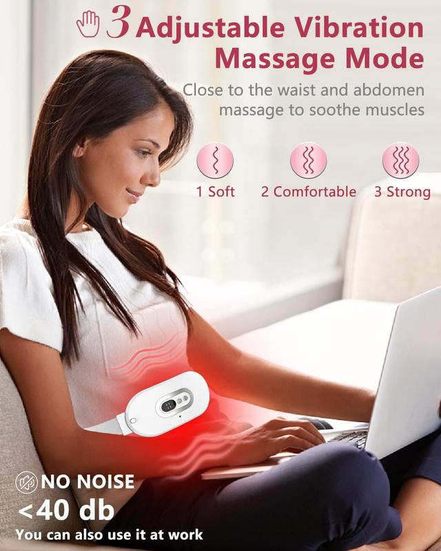 Heating Pad for Period Cramps Stomach Back Pain Relief, Portable Cordless Menstrual Heating Pad, Belt Wearable Gifts for Women Teen Girls