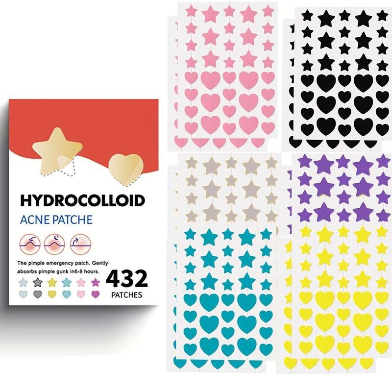 Hydrocolloid Acne Patch, 432pcs box Star Shaped Invisible Acne Cover Patches, Skin Care Product for Women & Men