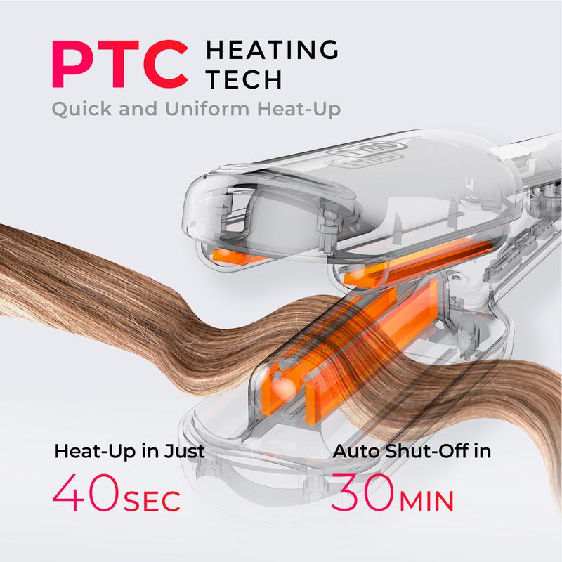 TYMO ROVY-Wave Curling Iron for Easy Comfort Styling Negative Ionic hairwaver comfortable handle curling tool curling tool