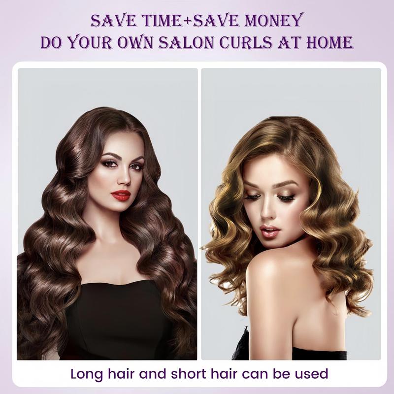 Rovy Wave Curling Iron -  Crimper with 2 Barrels, Fast Heating,  Ceramic Wand for Deep Waves. Perfect for Stunning Styles