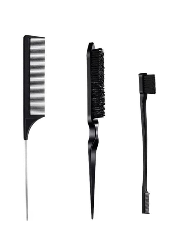 Hair Styling Comb Set, Hair Brush & Rat Tail Comb & Double Sided Edge & Back Brushing Comb, Hair Styling Tool for Women & Girls