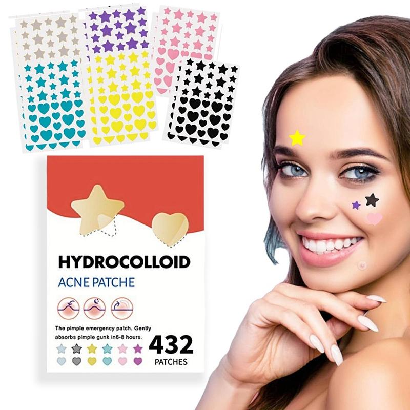 Hydrocolloid Acne Patch, 432pcs box Star Shaped Invisible Acne Cover Patches, Skin Care Product for Women & Men