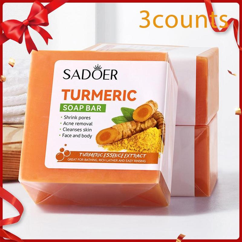 Handmade Turmeric Soap, Natural & Organic Handmade Comfort Soap for Body & Face, Exfoliating & Nourishing Soap for Daily Use, Natural Turmeric Bar Soap, Turmeric Kojic Acid Soap, Christmas Body Care Products