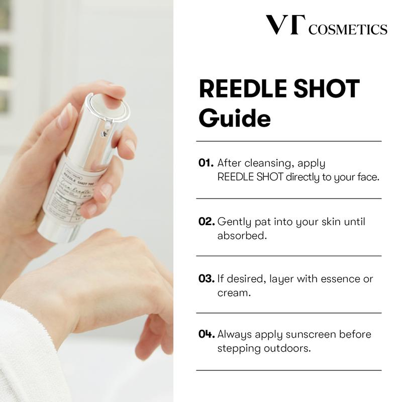 [Official VT Cosmetics] Reedle Shot 100, 300, 700 | Exosome, Centella Asiatica | Microneedling Serum Mild, Strong booster to Intensive Spot Care