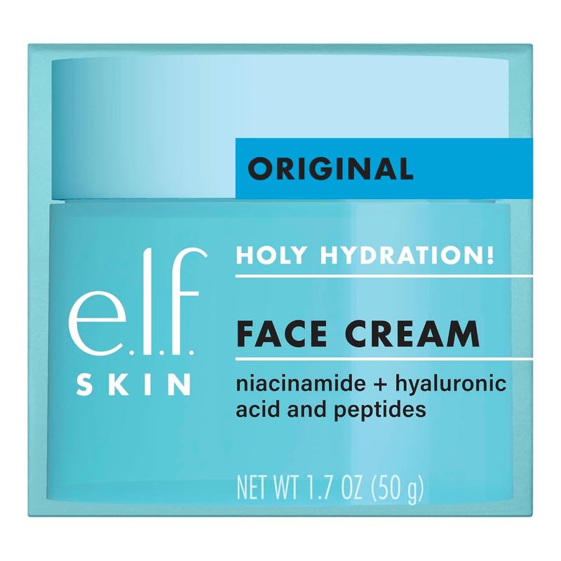 e.l.f. SKIN Holy Hydration! Face Cream, Moisturizer For Nourishing & Plumping Skin, Infused With Hyaluronic Acid, Vegan & Cruelty-Free, 1.76 Oz