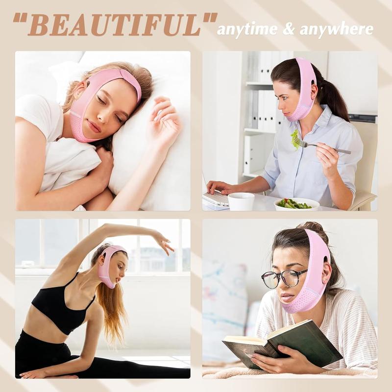 Reusable V Line Lifting Mask with Chin Strap, V Shaped Face Mask for Sagging, Jaw Exerciser