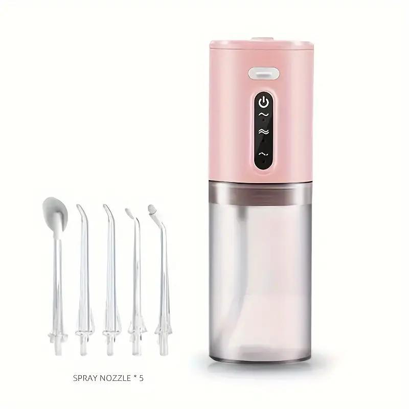 Electric Water Flosser Rechargeable Water Toothpick Dental Cleaning and Flossing Water Dental Portable Floss Rinser Oral Water Flosser Travel Adults 5 Nozzle Halloween, Thanksgiving, Christmas gifts Cleansing