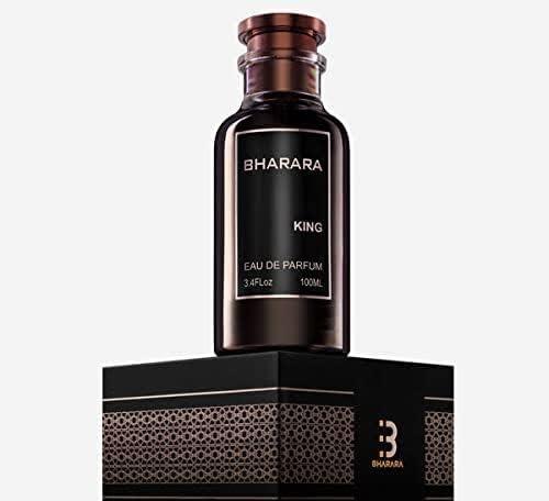 Bharara King For Men Eau de Parfum spray, 3.4 Ounce,100 Ml | With The Notes Of Citrus, Orange, Fuity, Musk, Amber - White Musk, Vanilla | Long Lasting