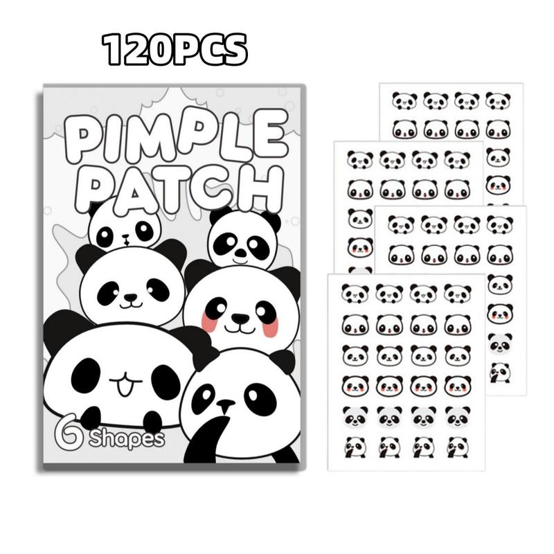 Panda Pattern Pimple Patch, 120pcs box Hydrocolloid Spot Marks Blemishes Covering Solution, Gentle on Skin, Easy to Use, and Waterproof, Christmas Gift