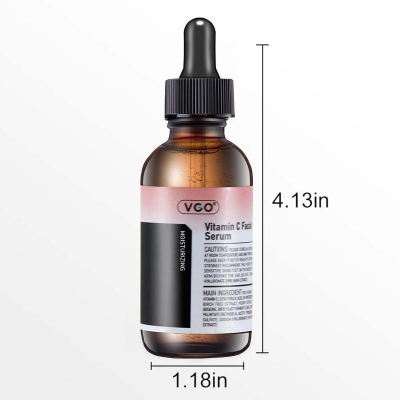 VGO Vitamin C And  Vitamin E 30ml Facial Serum Essence Cream-A, Moisturizer for Improved Skin Spots and Acne Marks, Skin Repair and Fine Lines Reduction Skincare Comfort