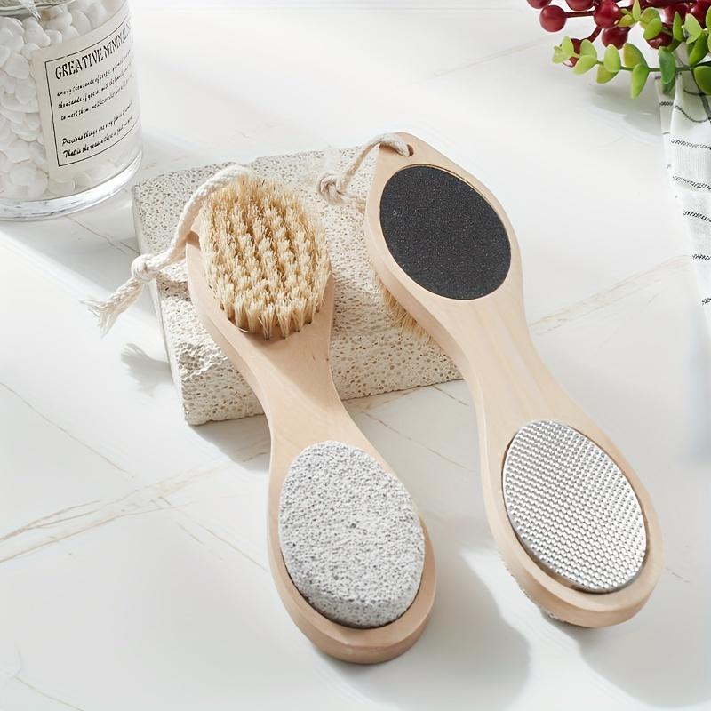 Double Sided Wooden Foot Scrubber, Foot Dead Skin Remover, Exfoliating Foot Scrubber, Pedicure Foot Care Tool