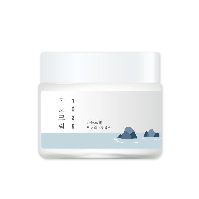 Round Lab 1025 Dokdo Cream 80 ml, Long Lasting Cream, Intense Hydration Skincare, Skin Texture Improvement Cream, Moisture Barrier Cream, Skin Calming and Soothing Cream, Hypoallergenic Cream, Skin Barrier Strengthening Cream, Korean Skincare, Viral Cream