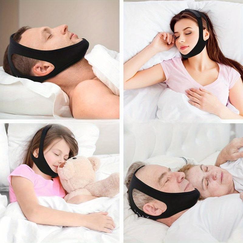 Adjustable Anti-Snoring Chin Strap: Corrects Sleeping Mouth Breathing, Talk in Sleep, and Snoring - Comfortable and Convenient for Sleeping