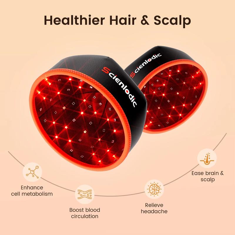 Red Light Therapy Hair Growth Cap - LED Device with 660Nm Wavelength for Stimulating Hair Follicles and Promoting Healthy Growth