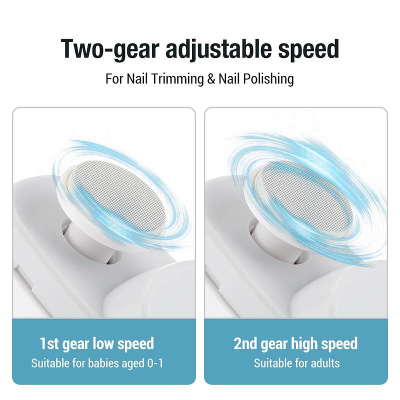 Intelligent Automatic Electric Nail Clipper, Multi-functional Nail Polisher, Dual Speed Adjustable Nail Polisher