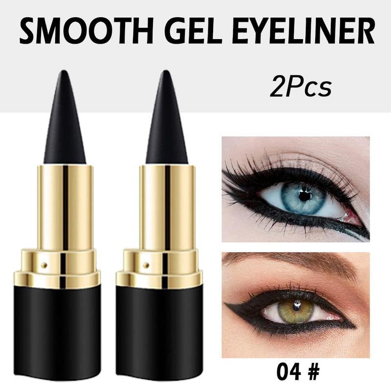 Waterproof Eyeliner (2 Counts) | Long-Lasting Matte Eyeliner Pencil, Quick-Drying Eyeliner Pen, Professional Daily Makeup Accessories, Beetlejuice Makeup, Creamy Pencil Cosmetic Lip Liner, Christmas Gift for Women , gel lipliner