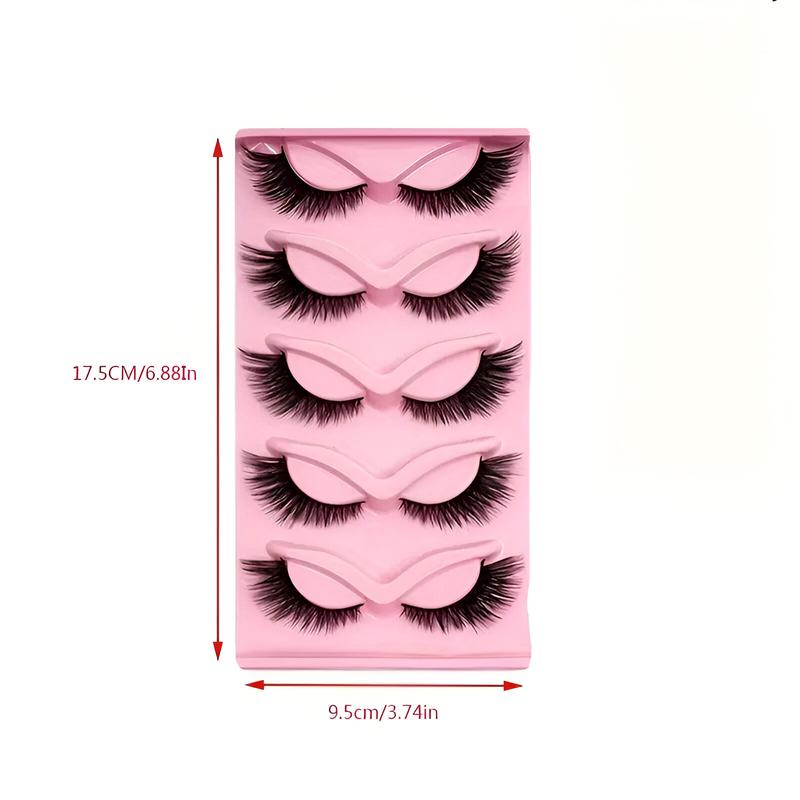 5 Pair False Eyelash Set for Effortless Beauty and Unmatched Comfort