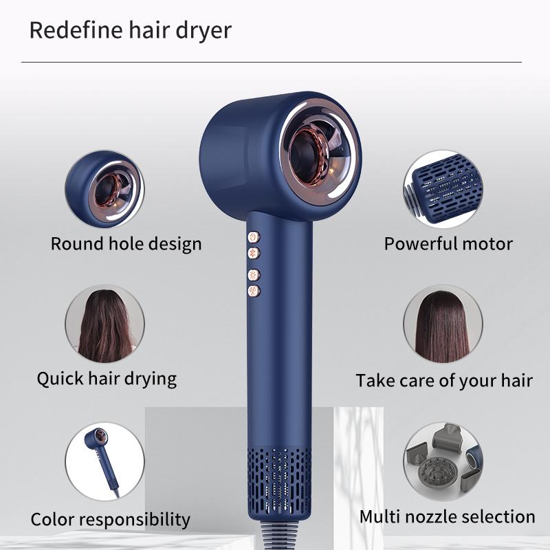 2024 High-Speed Hair Dryer Set with Precision Temperature Control and Ultimate Hair Protection for Home Salon Experience