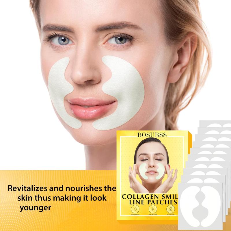 Collagen Smile Line Patches, 10 Pairs box Moisturizing Face Patches, Hydrating Firming Face Patches, Face Lifting Patches, Facial Skin Care Products