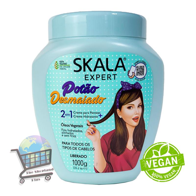 SKALA Expert Collection (Mais Lisos) - Extra Straight 2 in 1 Treatment Cream. Straight without Frizz   Enriched withVitamin e and D-Panthenol   With Rice Proteion, Corn Starch and Aminoacids   Net 35.2Oz (1000g) Conditioner Haircare