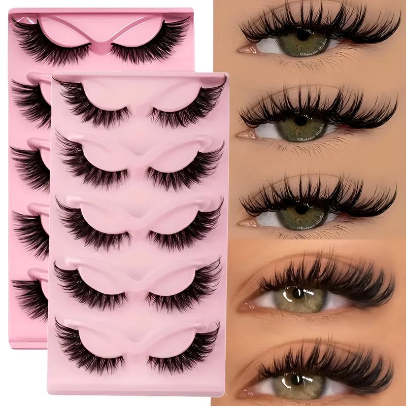 5 Pair False Eyelash Set for Effortless Beauty and Unmatched Comfort