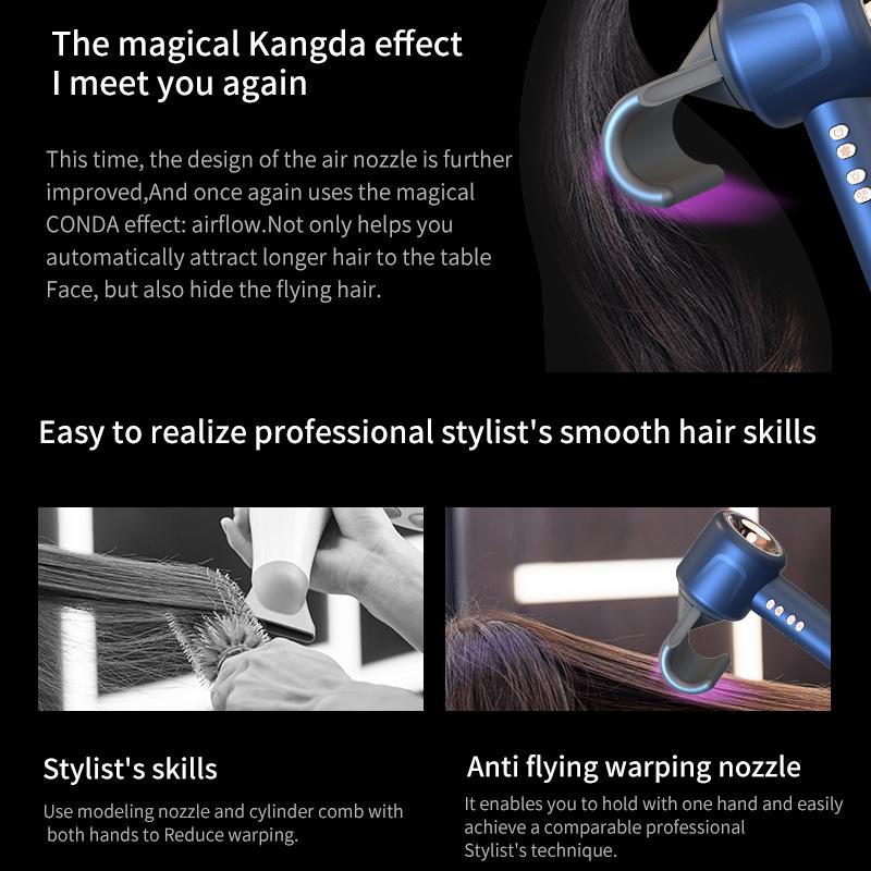 2024 High-Speed Hair Dryer Set with Precision Temperature Control and Ultimate Hair Protection for Home Salon Experience