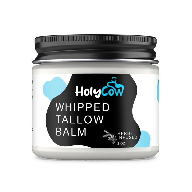 Whipped Tallow Balm - Grass Fed Beef Tallow Balm For Skin with Jojoba Oil Organic (Unscented   Herb-Infused), for Eczema, Baby, Rosacea, Lip Balm - Lotion For Extremely Dry Skin