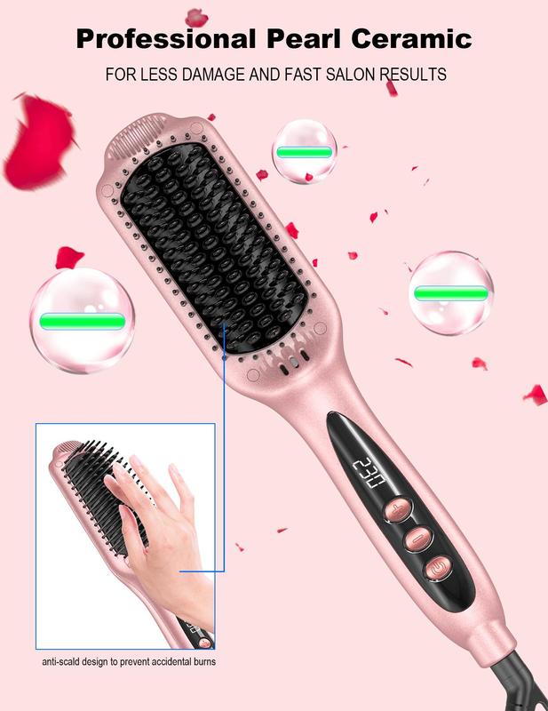 Hair Straightener & Smoothing Brush Heated Straightening Brush | QF-S200 |