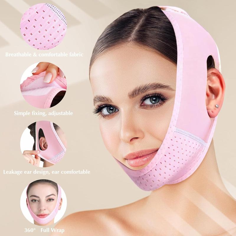 Reusable V Line Lifting Mask with Chin Strap, V Shaped Face Mask for Sagging, Jaw Exerciser