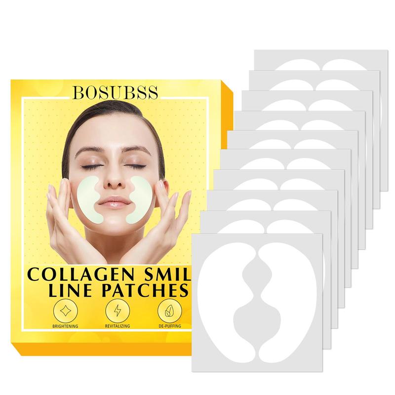 Collagen Smile Line Patches, 10 Pairs box Moisturizing Face Patches, Hydrating Firming Face Patches, Face Lifting Patches, Facial Skin Care Products