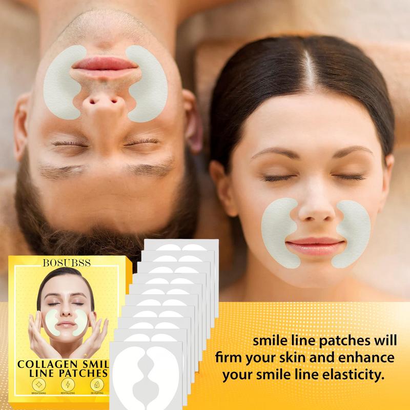 Collagen Smile Line Patches, 10 Pairs box Moisturizing Face Patches, Hydrating Firming Face Patches, Face Lifting Patches, Facial Skin Care Products