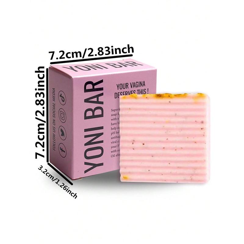 100g Pc Yoni Bar Gentle Intimate Wash Soap, Handmade Cold Process Floral Oil Enriched Foaming Deep Cleansing Soap For Women