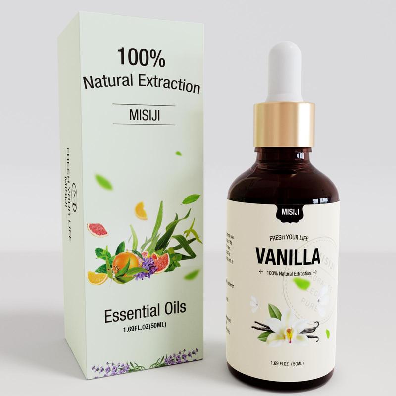 50ml Vanilla Essential Oil, Natural Extract Essential Oil, Home Fragrance for Home Spa, Aromatherapy Essential Oil for Relaxation & DIY Soap & Candle