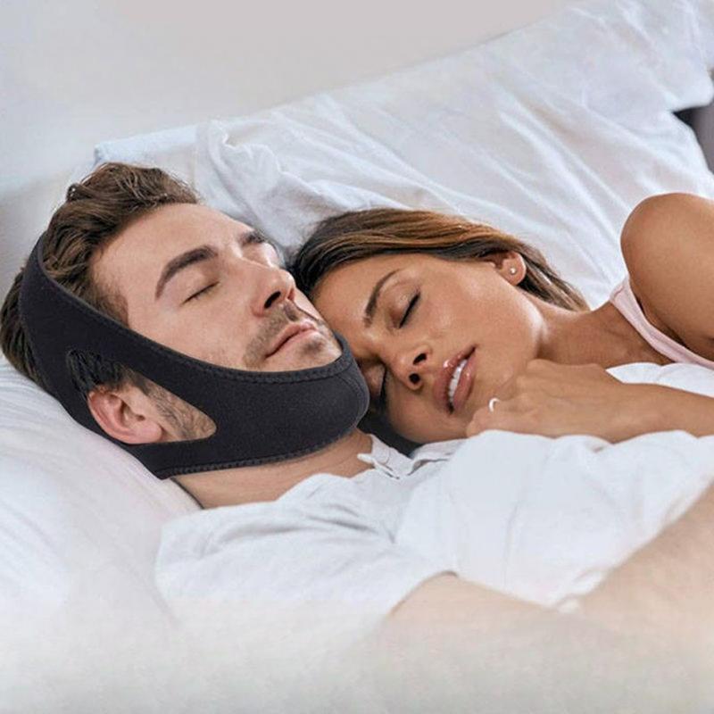 Adjustable Anti-Snoring Chin Strap: Corrects Sleeping Mouth Breathing, Talk in Sleep, and Snoring - Comfortable and Convenient for Sleeping