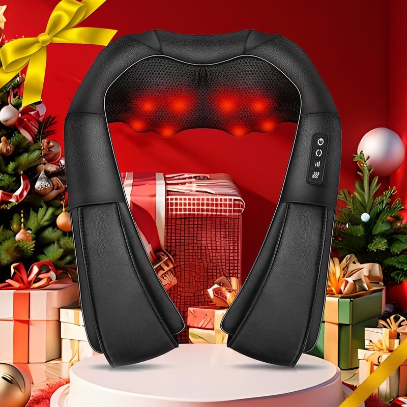 Neck Electric Massager with Heat, Back Foot and Shoulder Comfort Kneading Massager Pillow for Muscle Pain Relief, Use at home car, Christmas Gifts