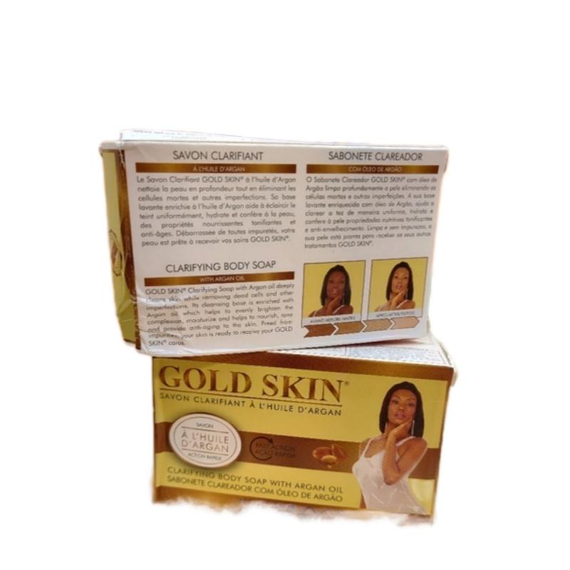 Gold Skin Clarifying Body Soap with Argan Oil for Moisturized and Improved Skin - Body Care, Comfort