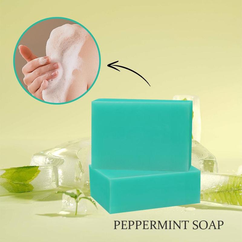 Peppermint Soap Bar, 4 Counts Deep Cleansing Soap Bar, Moisturizing Body Wash Soap for Face & Body, Body Care Product for Daily Use